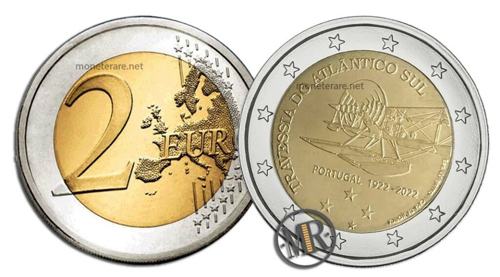 2 Euro Gedenkmünze Portugal 2022 Südatlantiküberquerung