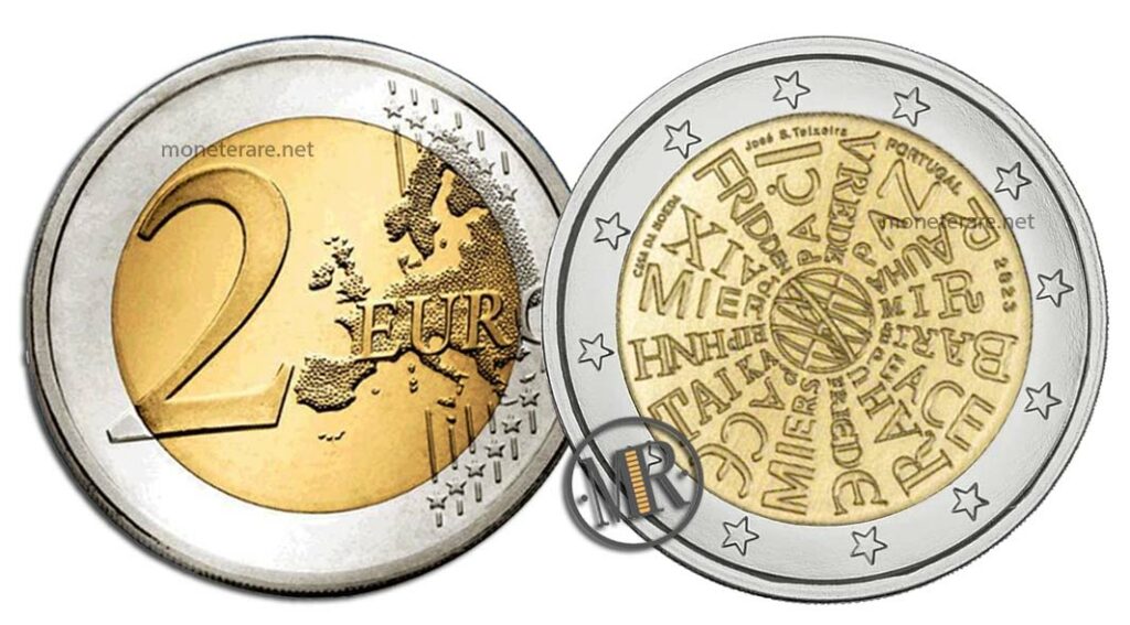 2 Euro Gedenkmünzen Portugal 2023 Frieden unter den Nationen