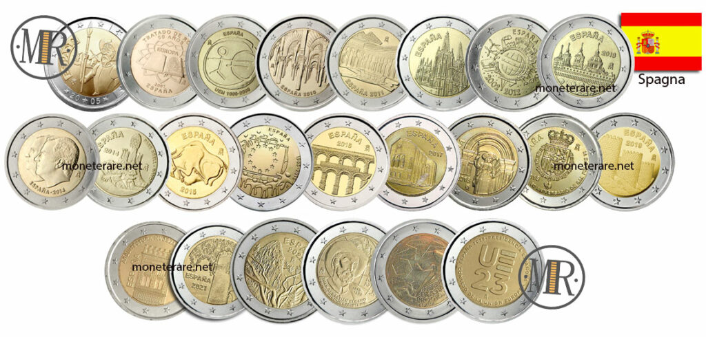 2 Euro Gedenkmünzen Spanien