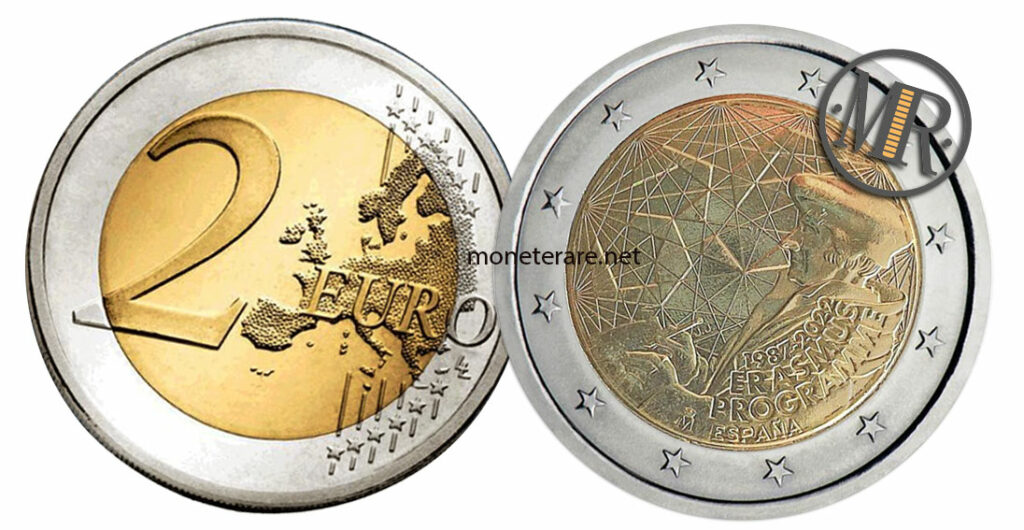 2 Euro Gedenkmünzen Spanien 2022 Erasmus-Programm