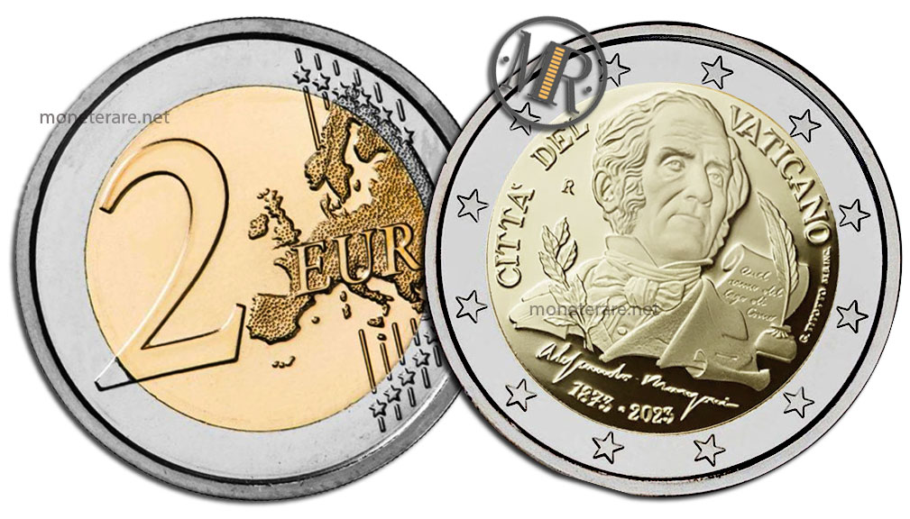 2 Euro Gedenkmünze Vatikan 2023 Alessandro Manzoni