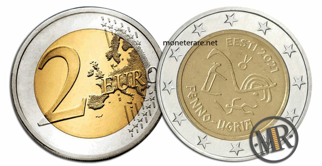 2 Euro Estland 2021 Ugrische Völker