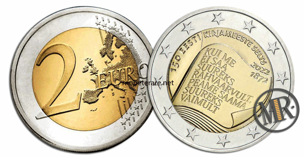 2 Euro Estland 2022 Estnische Literarische Gesellschaft