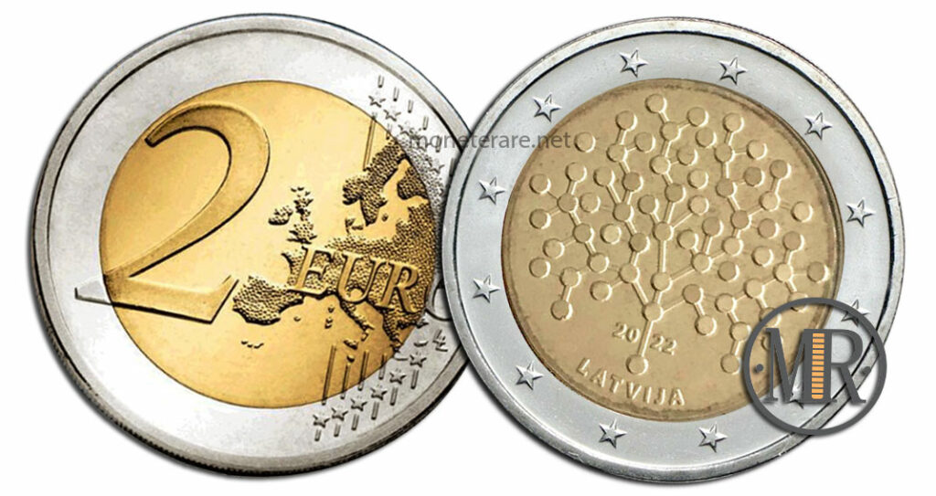 2 Euro Lettland 2022 Finanzbildung