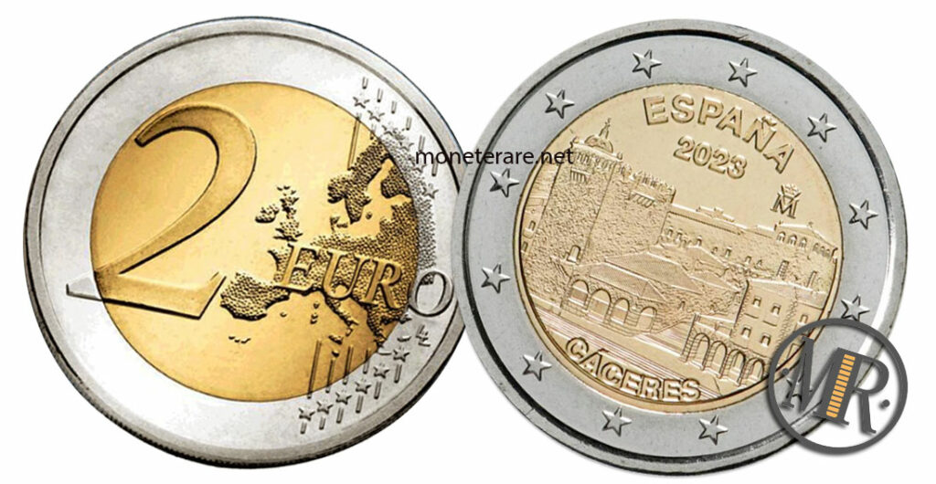 2 Euro Spanien 2023 Historisches Zentrum Cáceres