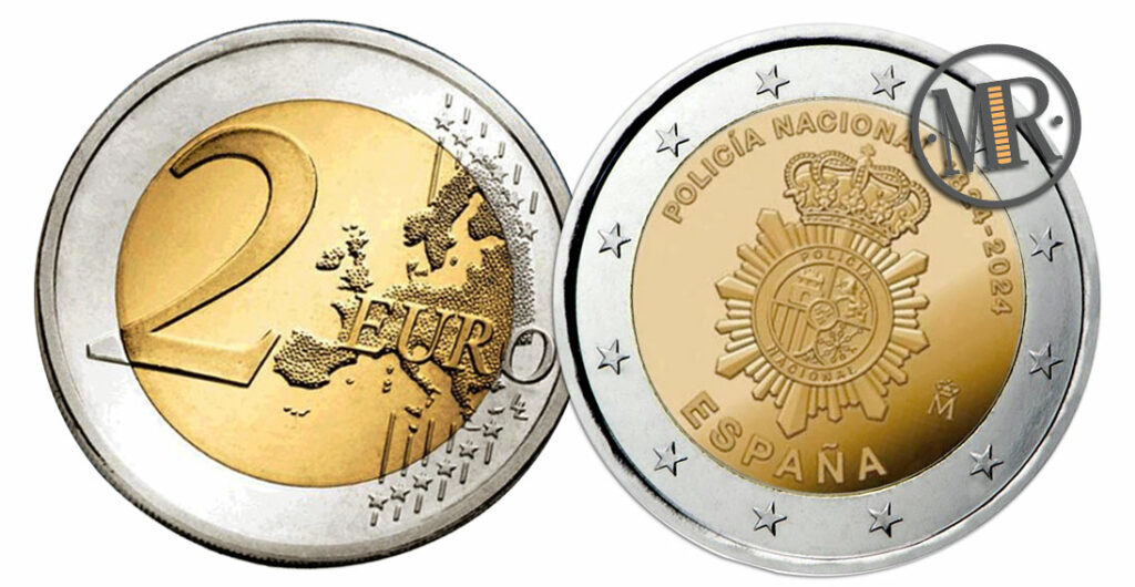 2 Euro Spanien 2024 Nationalpolizei