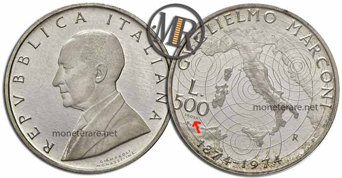 500 Lire Silber Gedenkmünze Guglielmo Marconi PROVA 1974